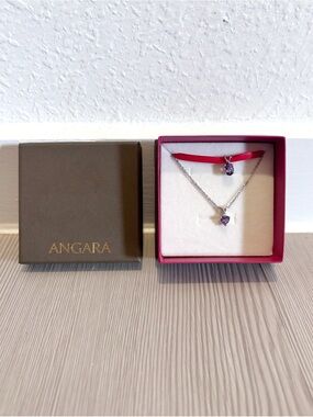 Angara Sterling Silver Amethyst Heart Pendant Necklace